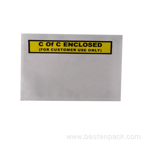 yellow invoice enclosed packing list envelopes--1000